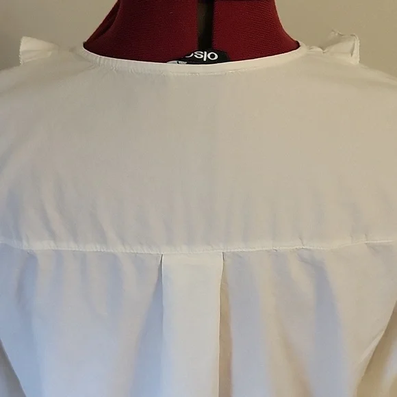 Olsen Fashion White Ruffled Blouse - Picture 6 of 16